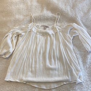 White Cold Shoulder Top